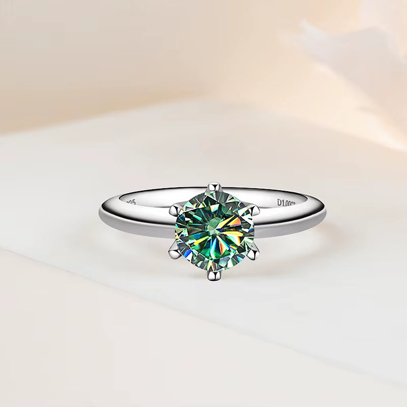 Dazzle Dime® GRA Certified Moissanite Solitaire Ring – VVS1 Lab Diamond for Women