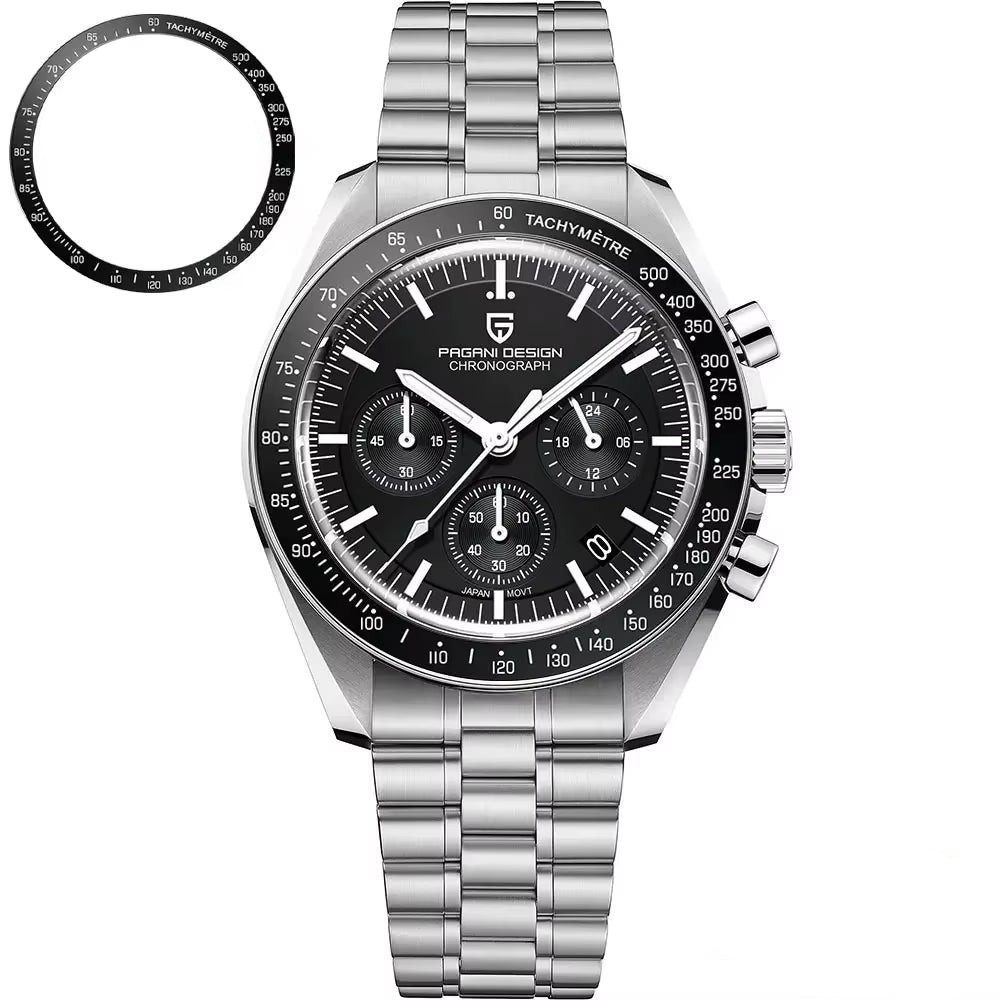 Men's Watches Top Luxury Quartz Watch for Men Auto Date Speed Chronograph AR Sapphire Mirror Wrist Watch