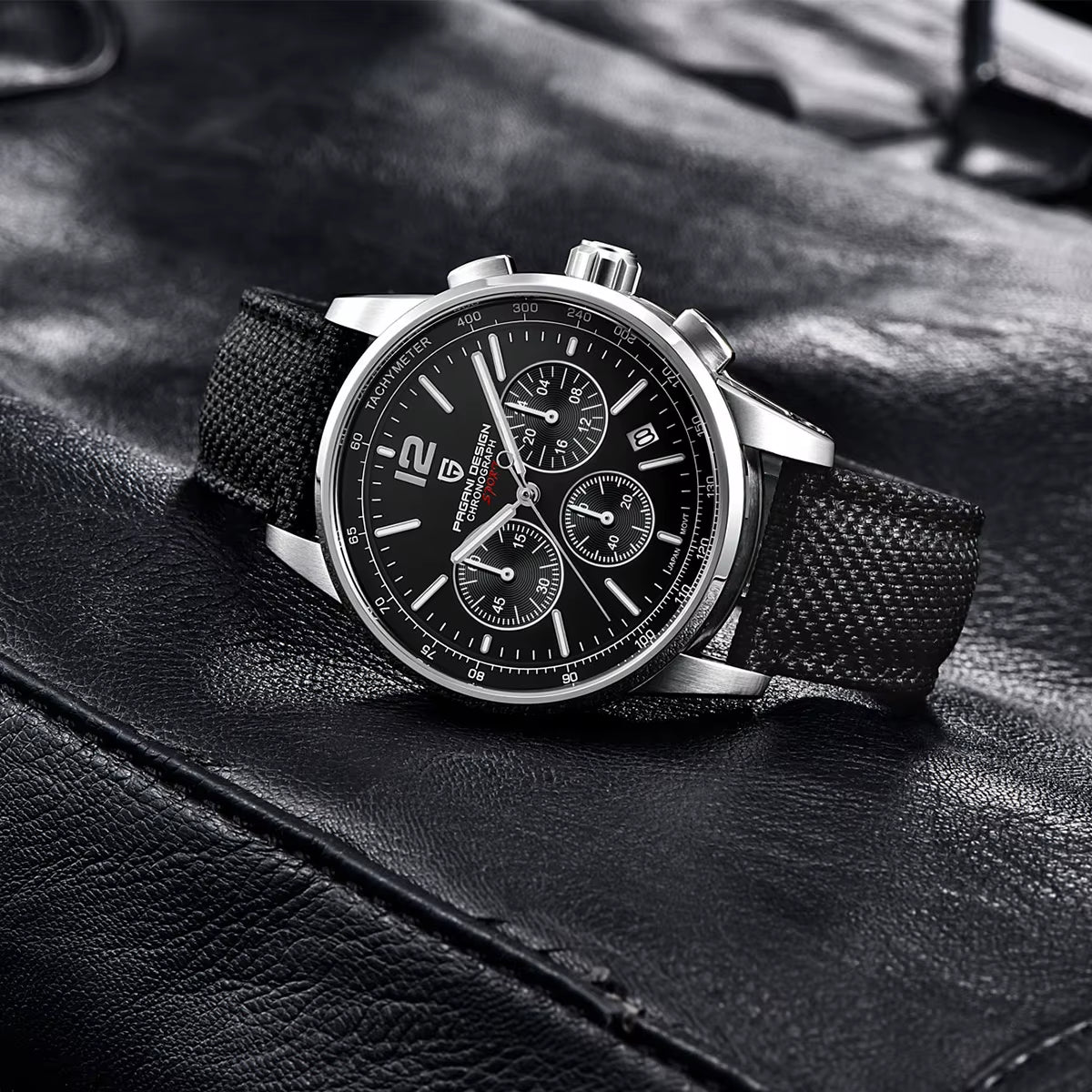 Luxury Casual Men's Quartz Watch VK63 100M Waterproof Sapphire Glass Stainless Steel Watch