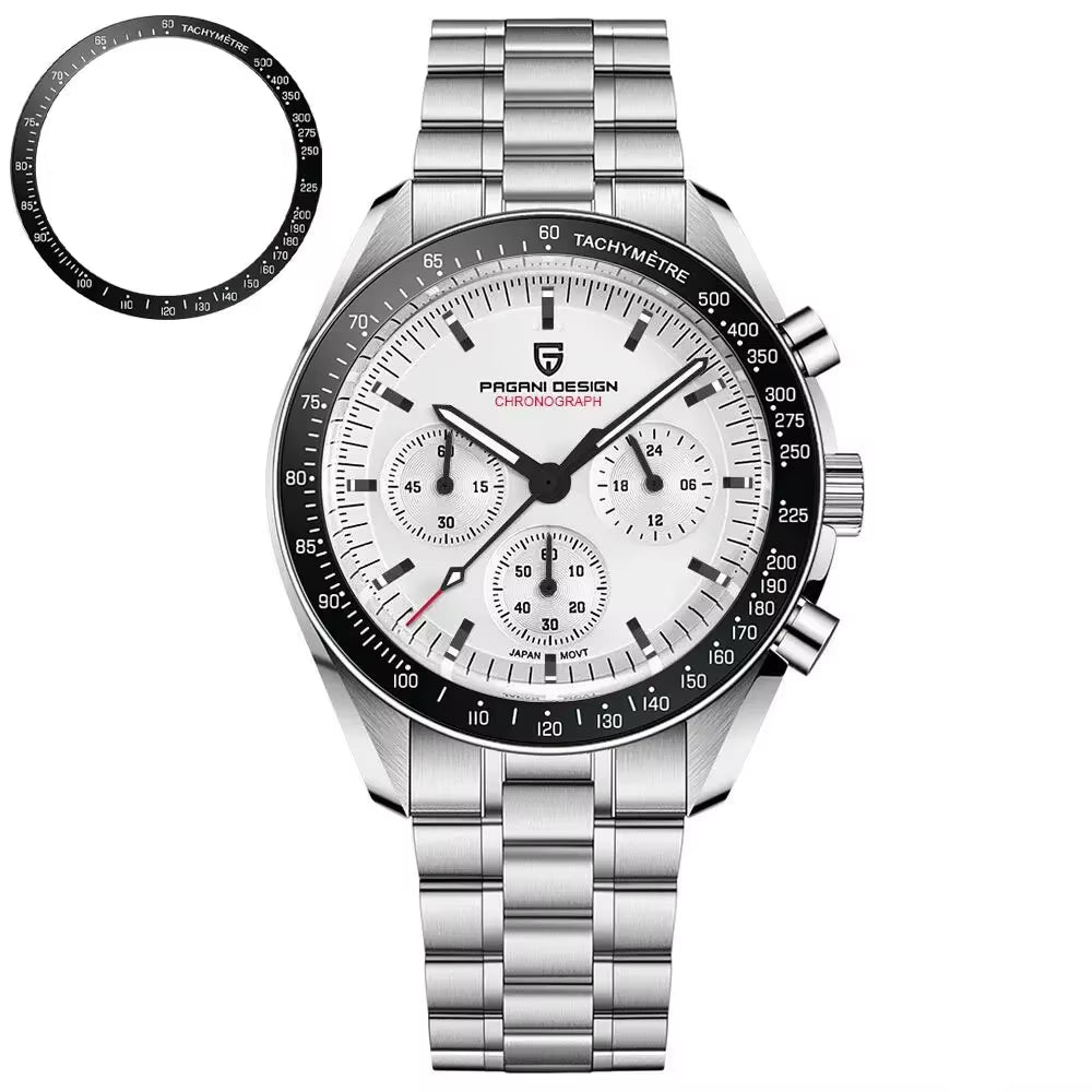 Men's Watches Top Luxury Quartz Watch for Men Auto Date Speed Chronograph AR Sapphire Mirror Wrist Watch