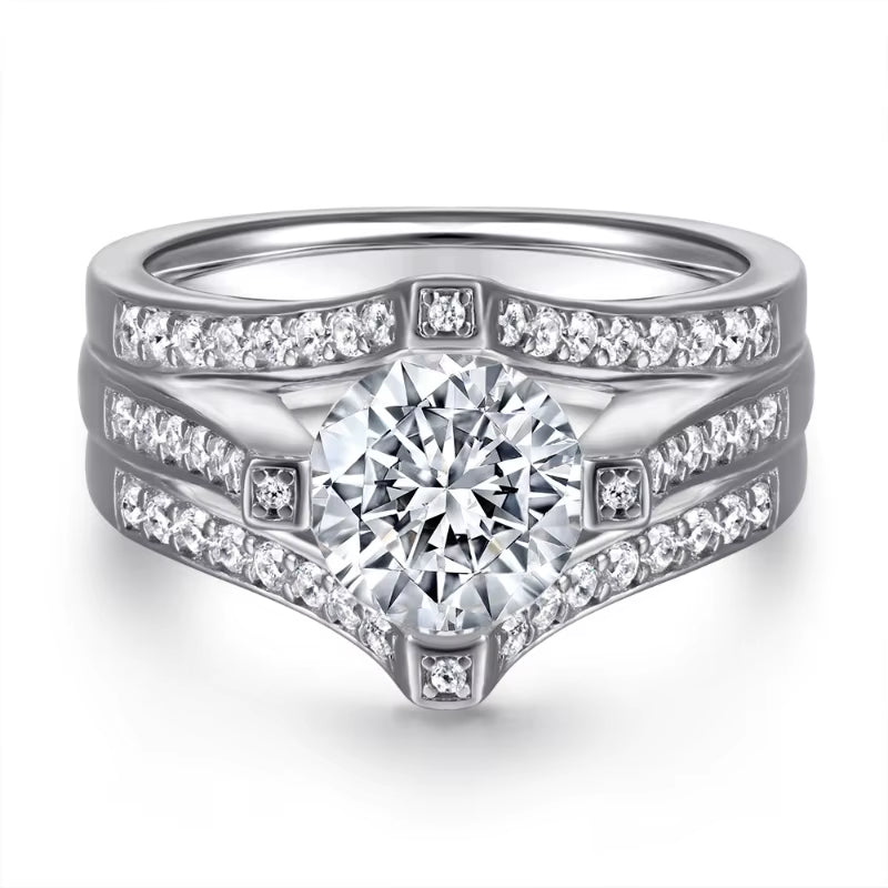 Dazzle Dime® 1 Carat Moissanite Engagement Ring | S925 Sterling Silver Fine Jewelry