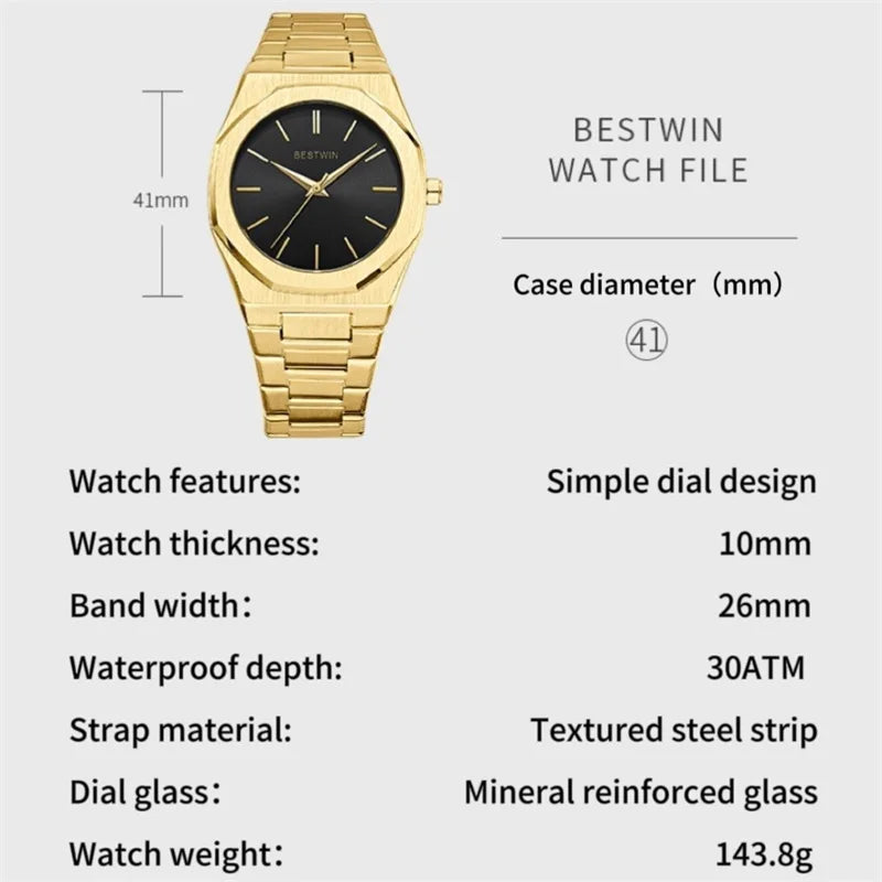 Stainless Steel Men's Wristwatch | Classic Business Waterproof Quartz Watch with Japan Movement