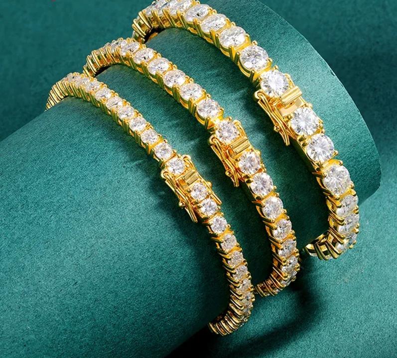 Gold Moissanite Tennis Bracelet
