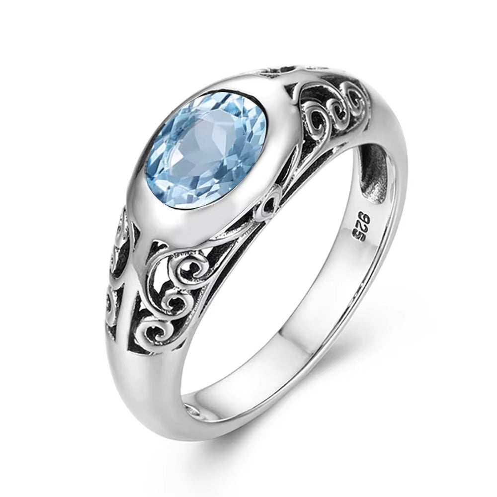 Dazzle Dime® Retro 925 Sterling Silver Peridot Ring for Women | VVS Clarity Oval Gemstone Jewelry