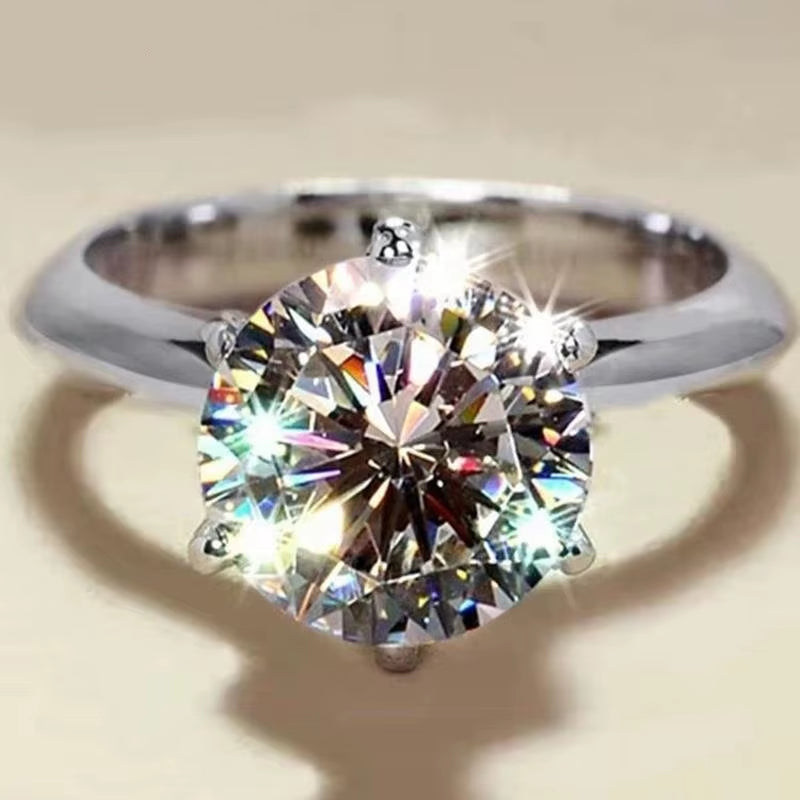 Dazzle Dime® GRA Certified Moissanite Solitaire Ring – VVS1 Lab Diamond for Women