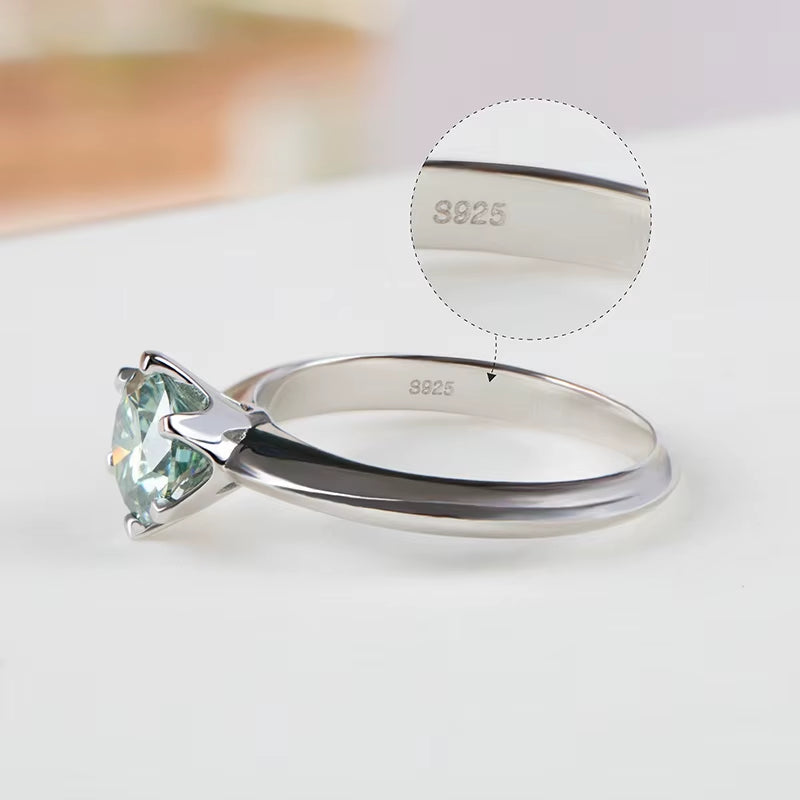 Dazzle Dime® GRA Certified Moissanite Solitaire Ring – VVS1 Lab Diamond for Women