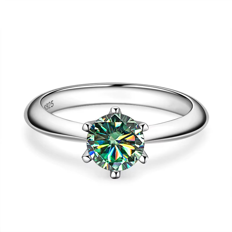 Dazzle Dime® GRA Certified Moissanite Solitaire Ring – VVS1 Lab Diamond for Women