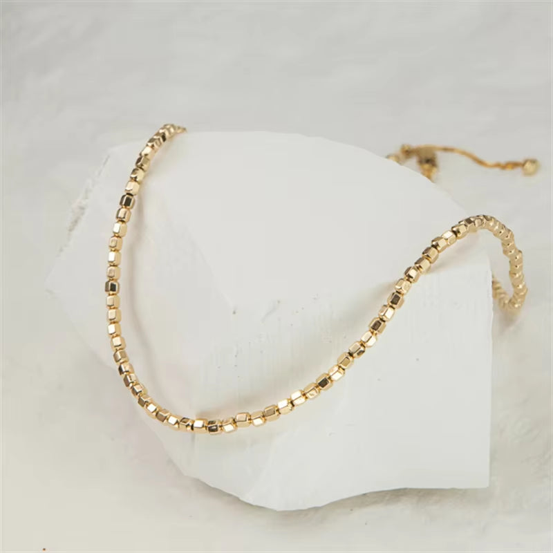Dazzle Dime® 14K Gold Filled Bead Necklace | Dainty Bead Choker | Handmade & Tarnish-Resistant | Hypoallergenic | Bohemian Women Jewelry