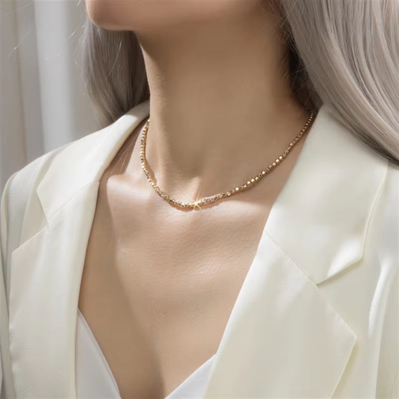 Dazzle Dime® 14K Gold Filled Bead Necklace | Dainty Bead Choker | Handmade & Tarnish-Resistant | Hypoallergenic | Bohemian Women Jewelry