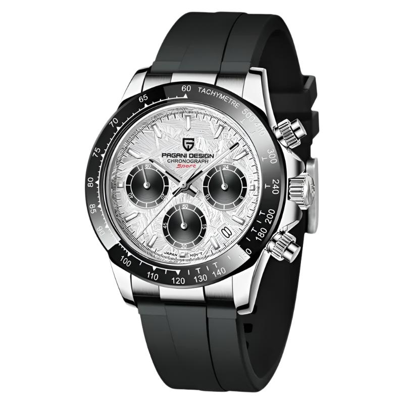 PAGANI DESIGN 40mm Men’s Sapphire Chronograph Watch | Retro Quartz Stainless Steel Waterproof Timepiece