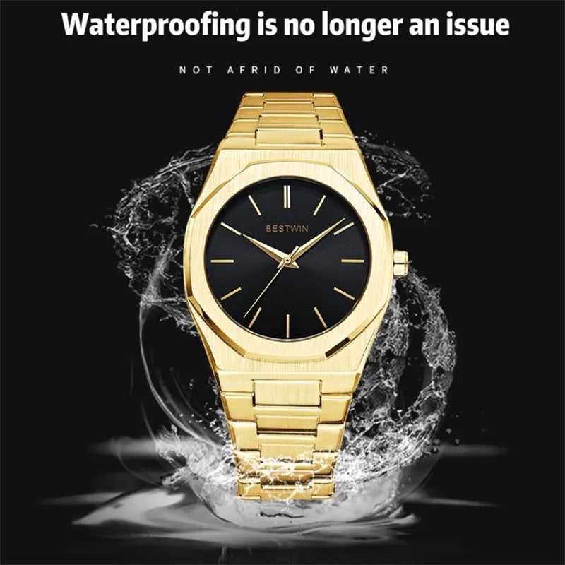 Stainless Steel Men's Wristwatch | Classic Business Waterproof Quartz Watch with Japan Movement