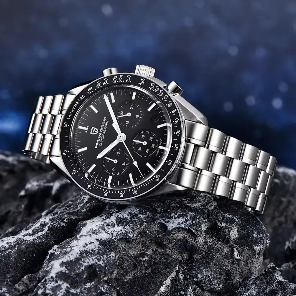 Men's Watches Top Luxury Quartz Watch for Men Auto Date Speed Chronograph AR Sapphire Mirror Wrist Watch