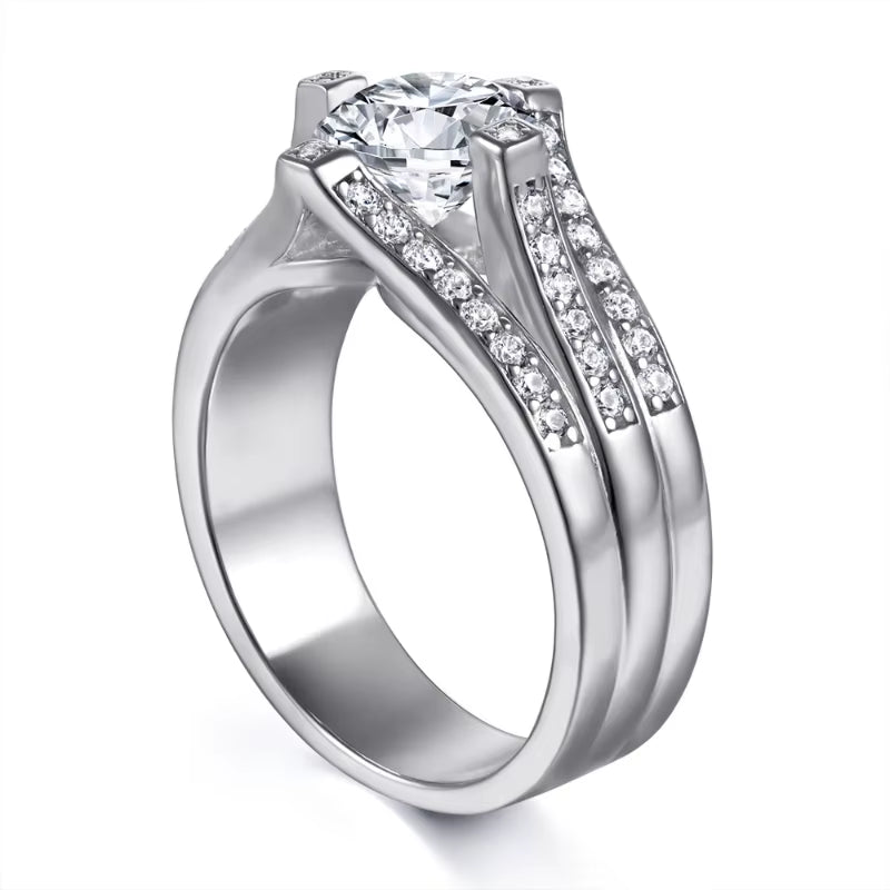 Dazzle Dime® 1 Carat Moissanite Engagement Ring | S925 Sterling Silver Fine Jewelry