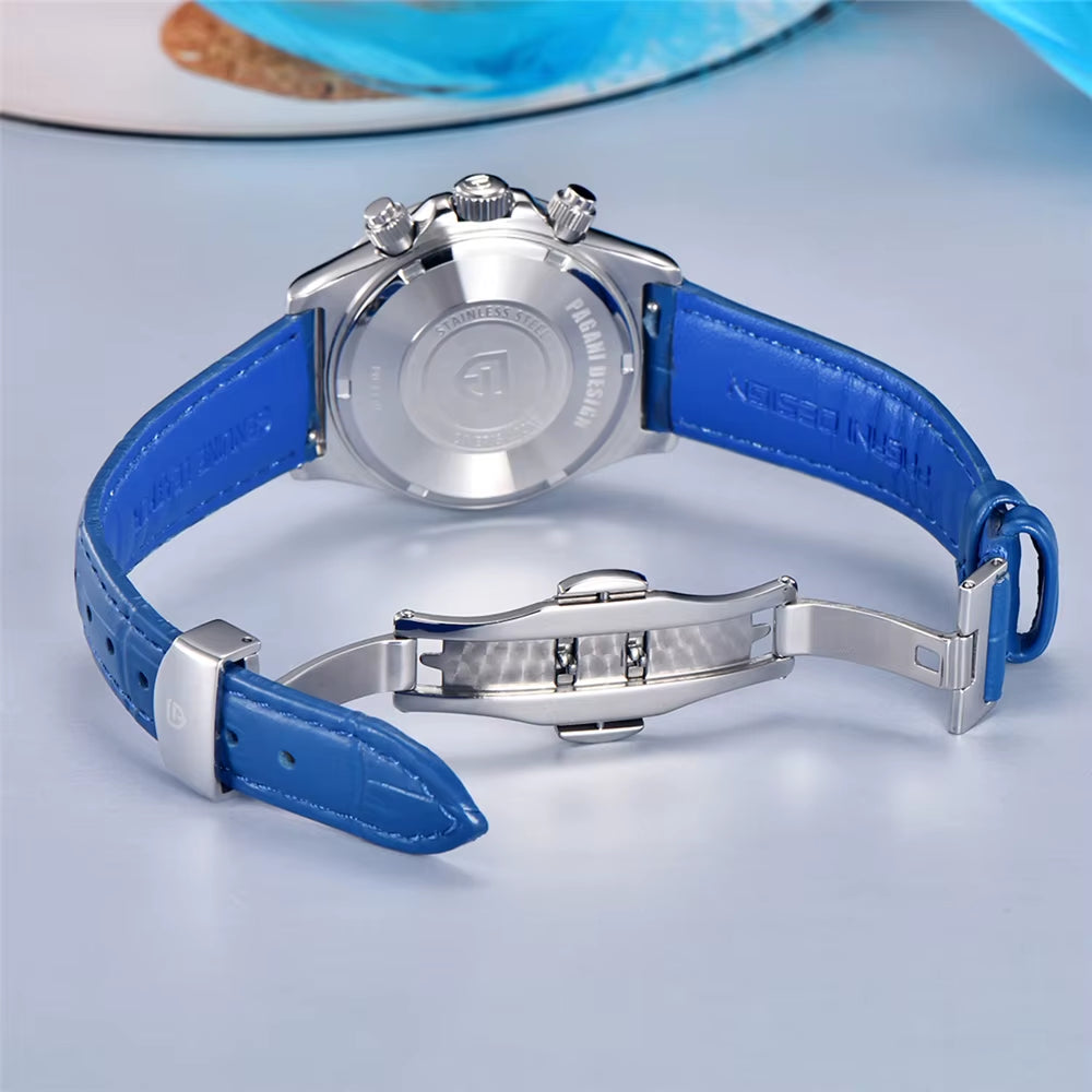 36MM Classic Women Quartz Watch Stainless Steel Sapphire Glass 100M Waterproof Chronograph Reloj Mujer