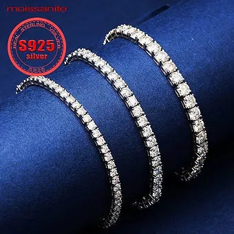 🌟 S925 Sterling Silver Moissanite Luxury Bracelet 🌟 - Dazzle Dime