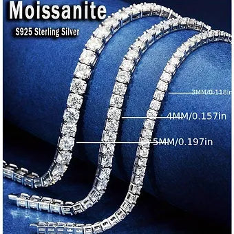 🌟 S925 Sterling Silver Moissanite Luxury Bracelet 🌟 - Dazzle Dime