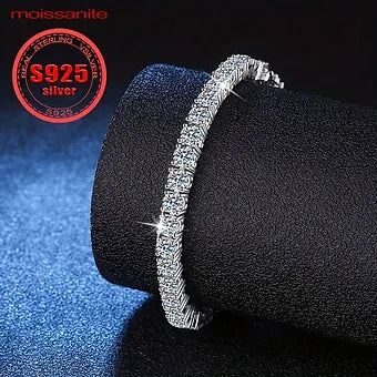 🌟 S925 Sterling Silver Moissanite Luxury Bracelet 🌟 - Dazzle Dime