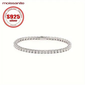 🌟 S925 Sterling Silver Moissanite Luxury Bracelet 🌟 - Dazzle Dime