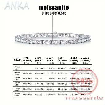 🌟 S925 Sterling Silver Moissanite Luxury Bracelet 🌟 - Dazzle Dime