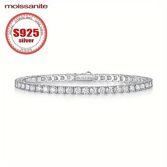 🌟 S925 Sterling Silver Moissanite Luxury Bracelet 🌟 - Dazzle Dime