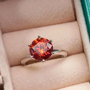 GRA Certified Moissanite Ring VVS1 Moissanite Lab grown Diamond Solitaire Engagement Ring - Dazzle Dime