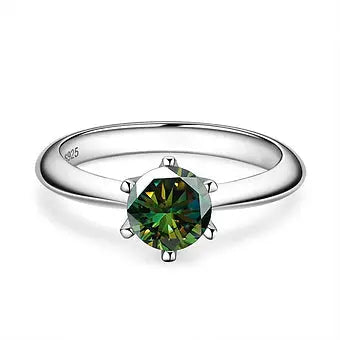 GRA Certified Moissanite Ring VVS1 Moissanite Lab grown Diamond Solitaire Engagement Ring - Dazzle Dime