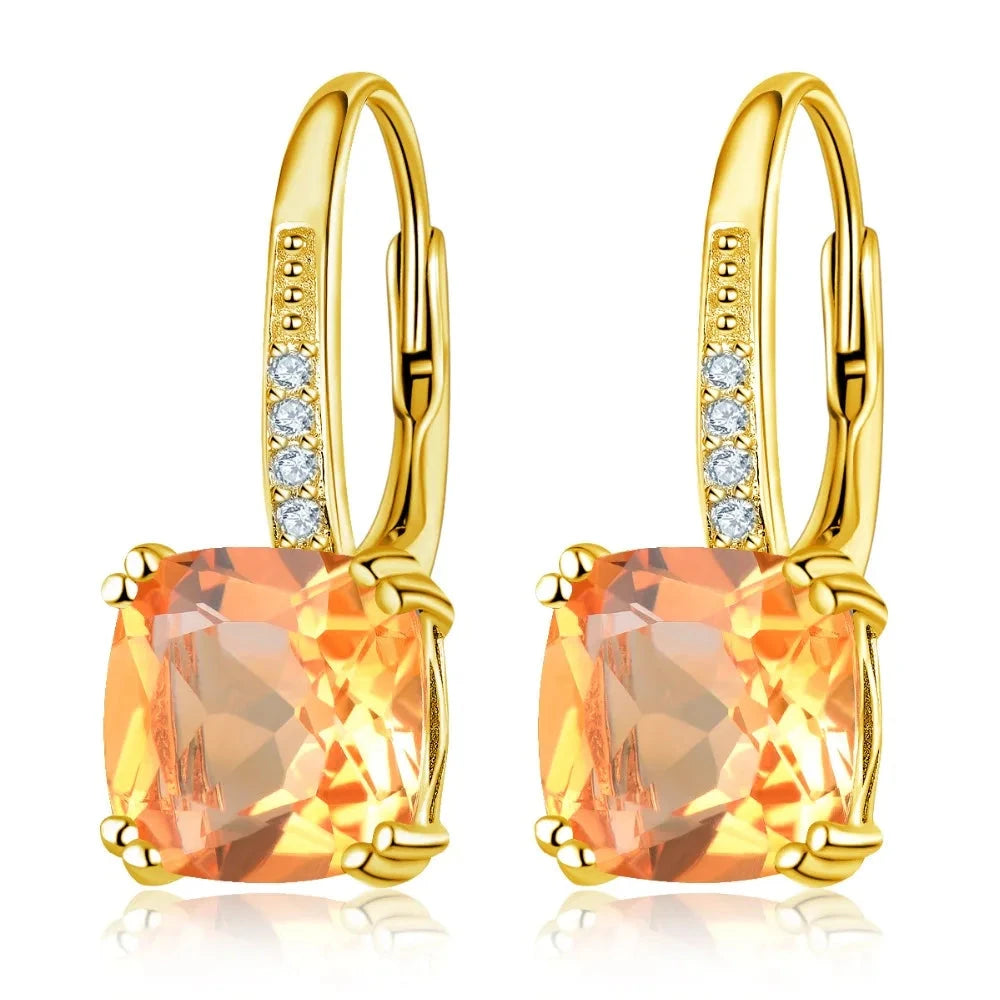 5.86ct Blue Topaz Drop Earrings for Women – Natural Gemstone, 925 Sterling Silver, Elegant Classic Jewelry Gift