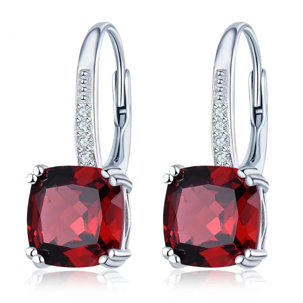 5.86ct Blue Topaz Drop Earrings for Women – Natural Gemstone, 925 Sterling Silver, Elegant Classic Jewelry Gift