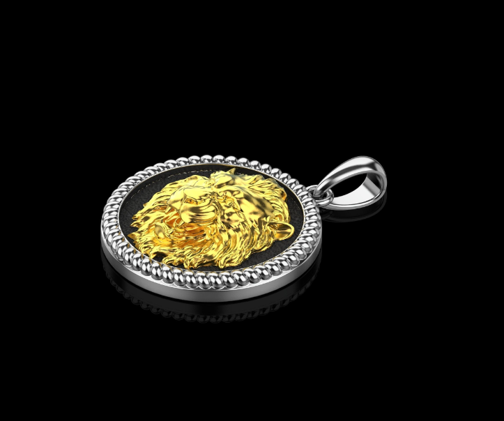 Gold Plated Lion Pendant with chain