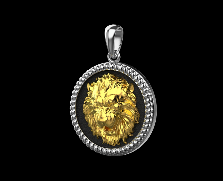 Gold Plated Lion Pendant with chain