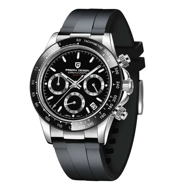 40MM V2 Men’s Retro Chronograph Quartz Watch – Sapphire Stainless Steel Waterproof Design