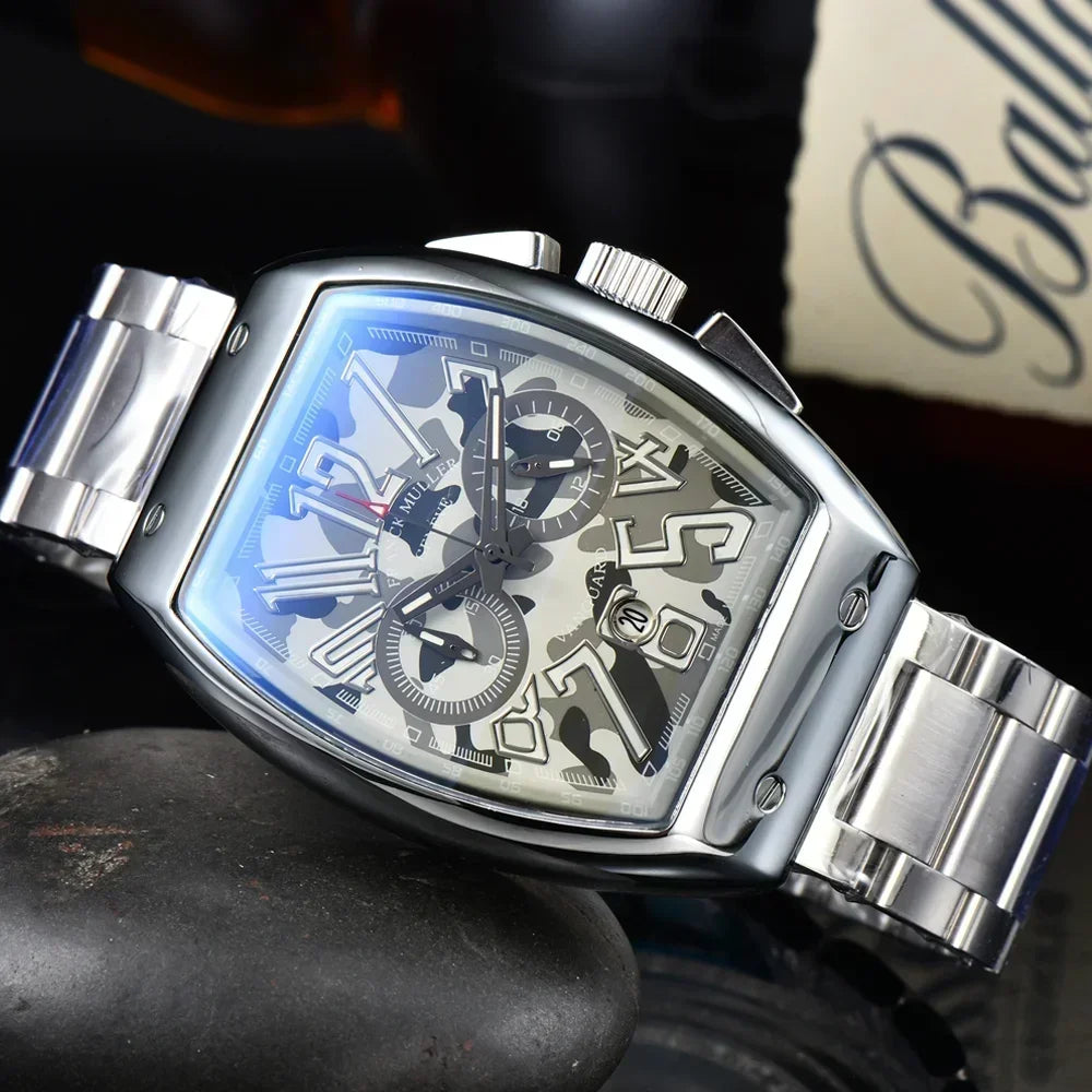 Franck Muller Geneva Men's Chronograph Watch – Luxury Multifunction Business & Sports Timepiece