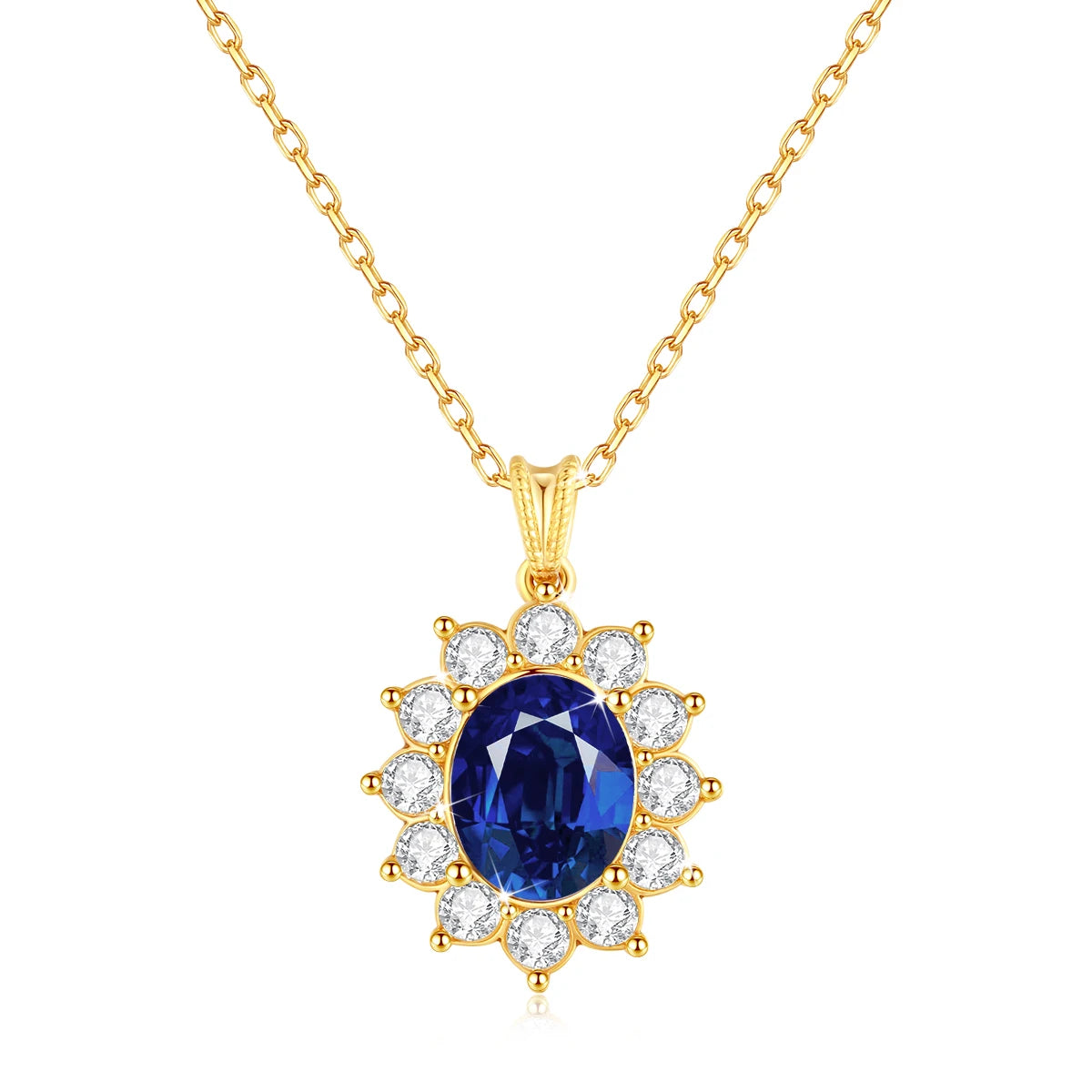 Dazzle Dime® 18K Gold Sapphire Pendant | Inspired by Princess Diana’s Iconic Necklace
