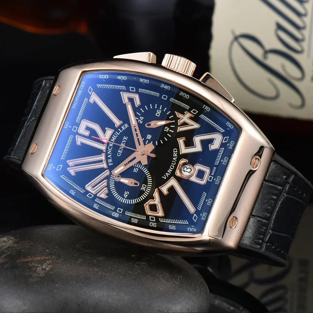 Franck Muller Geneva Men's Chronograph Watch – Luxury Multifunction Business & Sports Timepiece