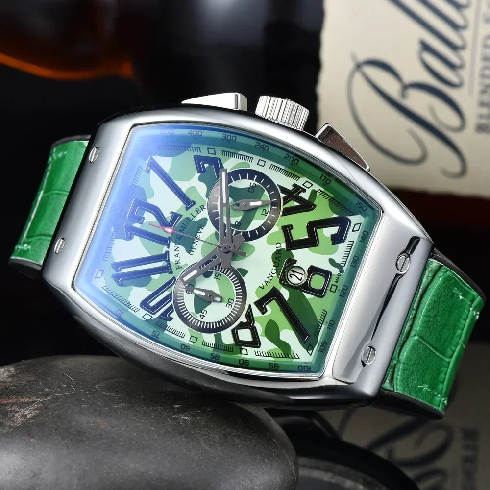 Franck Muller Geneva Men's Chronograph Watch – Luxury Multifunction Business & Sports Timepiece