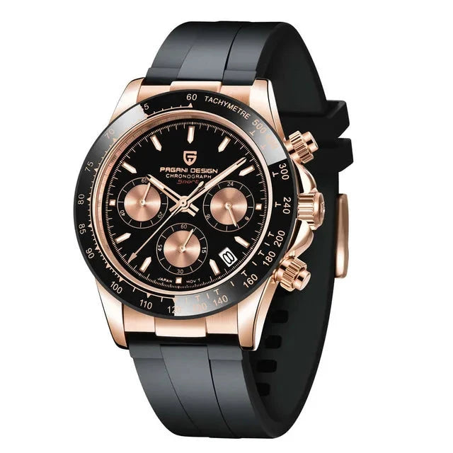 40MM V2 Men’s Retro Chronograph Quartz Watch – Sapphire Stainless Steel Waterproof Design