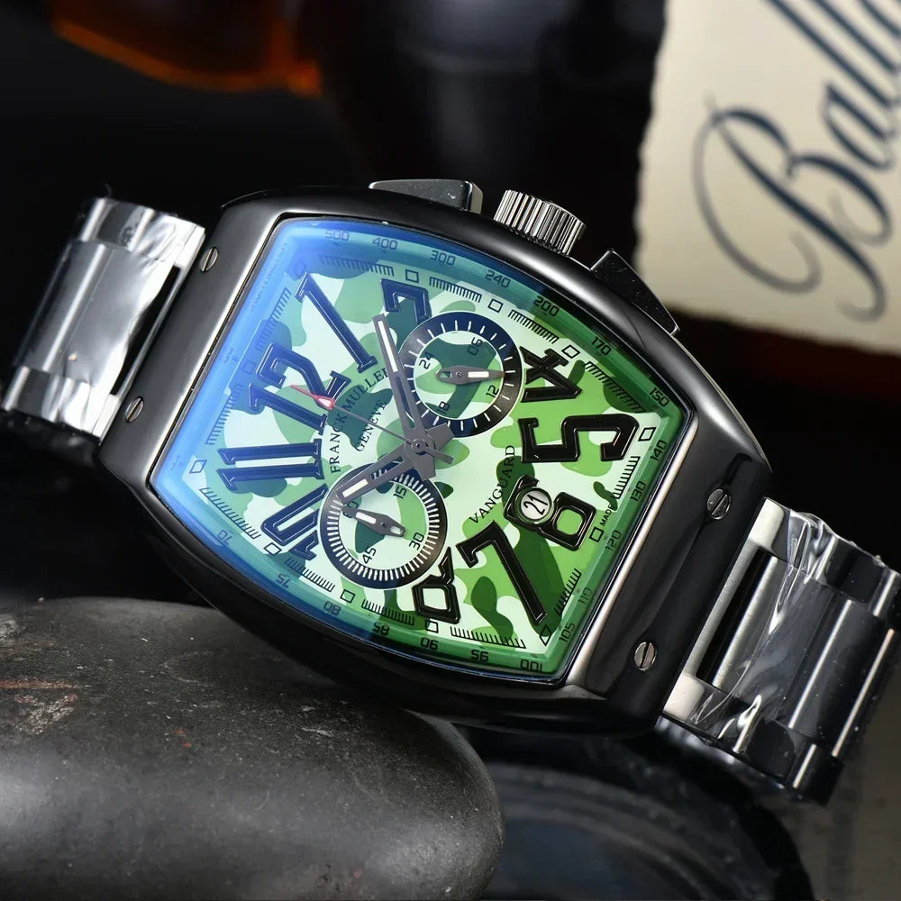 Franck Muller Geneva Men's Chronograph Watch – Luxury Multifunction Business & Sports Timepiece