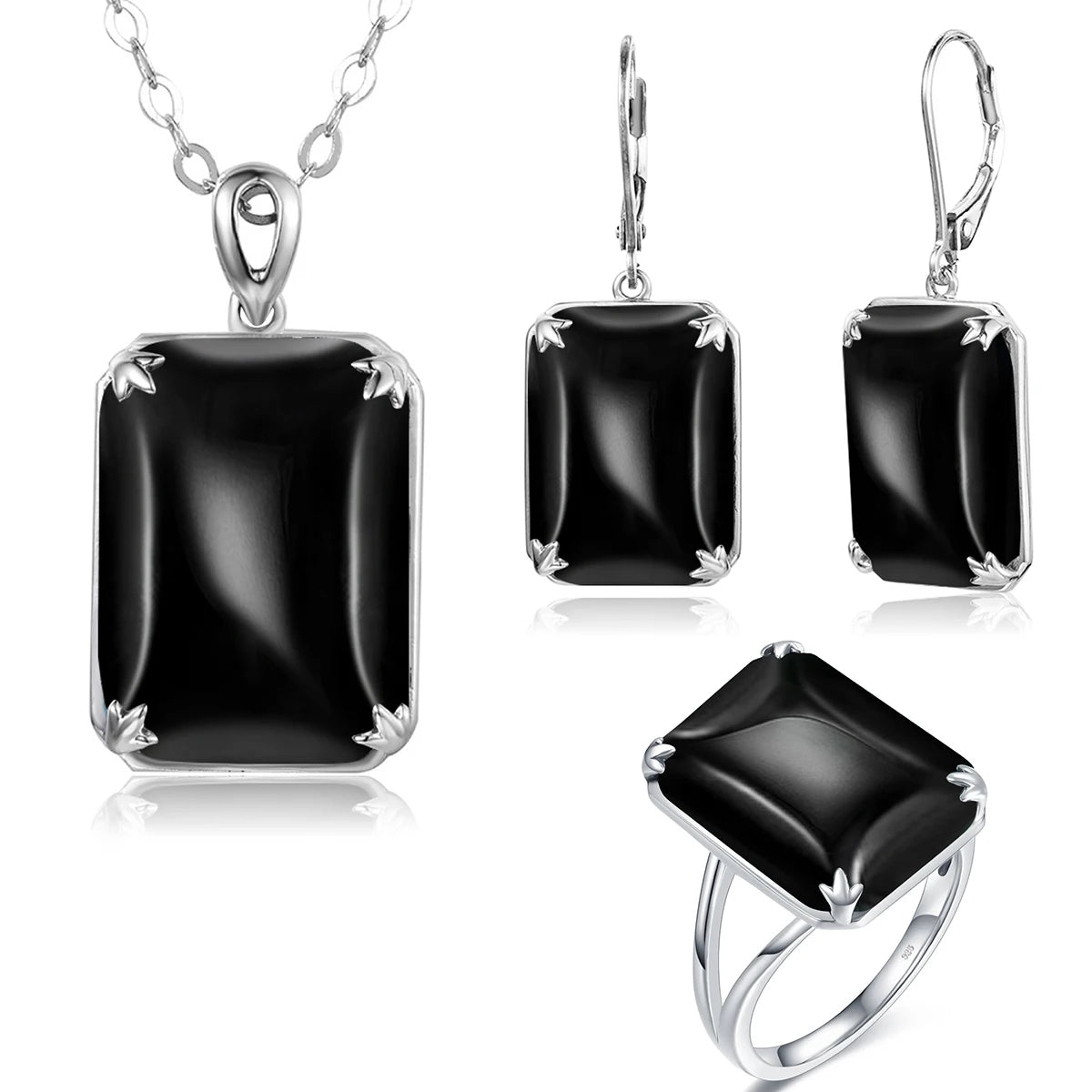 Dazzle Dime® Vintage Ruby Jewelry Set – 925 Sterling Silver Gold-Plated Necklace, Earrings, and Ring