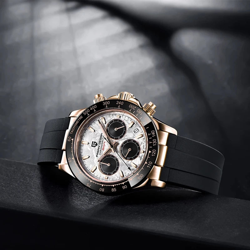 40MM V2 Men’s Retro Chronograph Quartz Watch – Sapphire Stainless Steel Waterproof Design