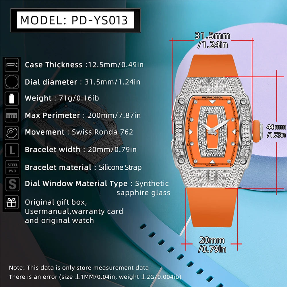 Mysterious Women's Exquisite Quartz Watch Sapphire Glass 50M Waterproof Leisure Sports Style Watches for Men