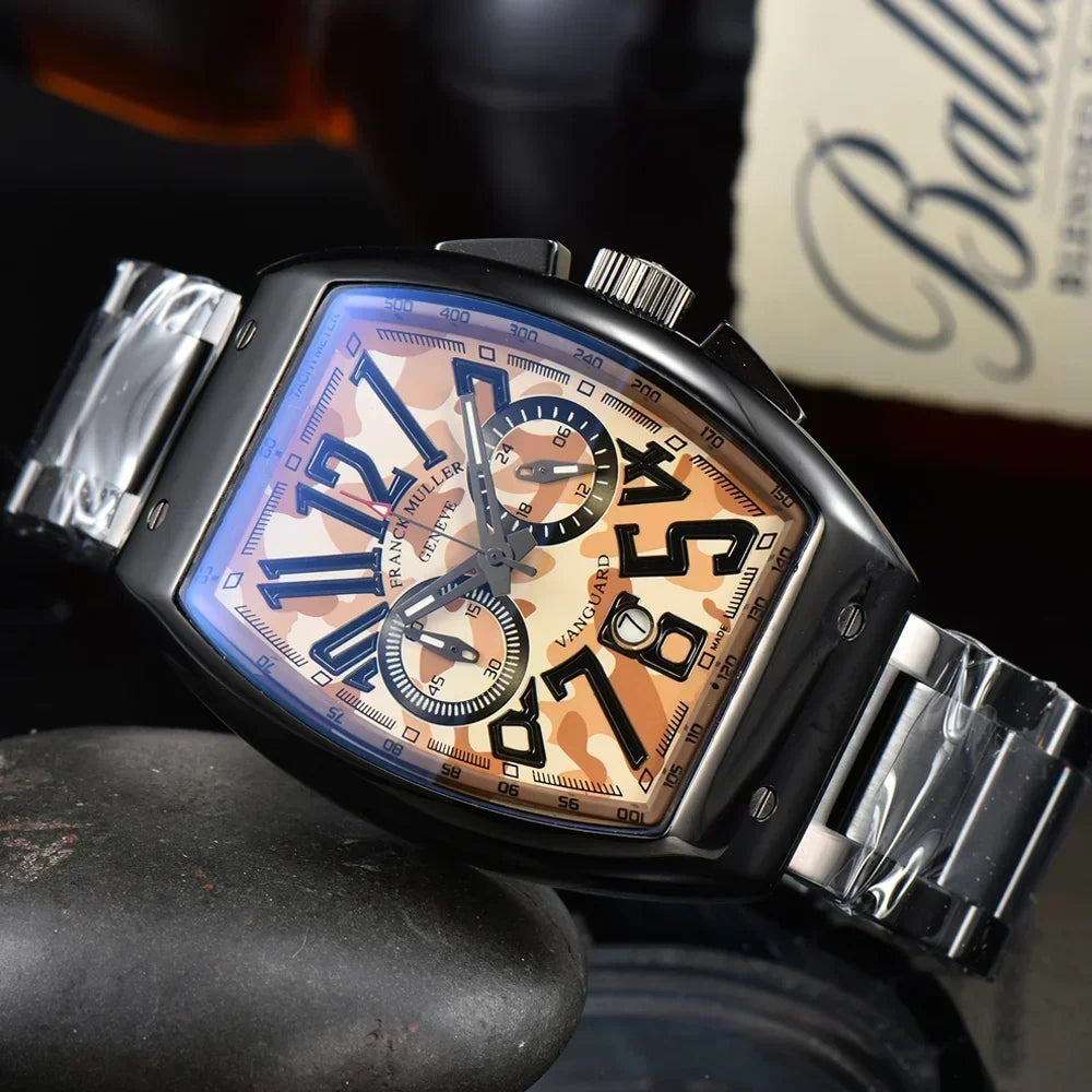 Franck Muller Geneva Men's Chronograph Watch – Luxury Multifunction Business & Sports Timepiece