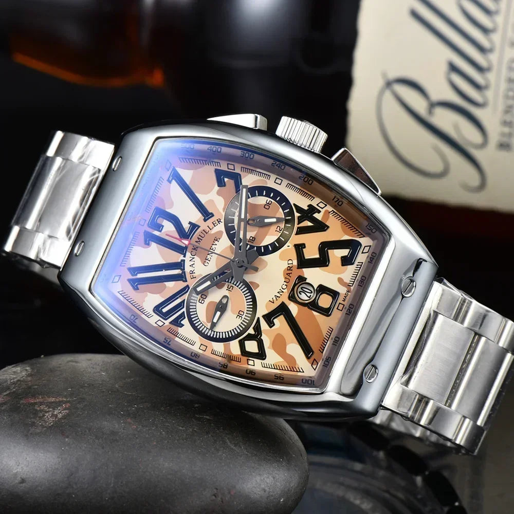 Franck Muller Geneva Men's Chronograph Watch – Luxury Multifunction Business & Sports Timepiece