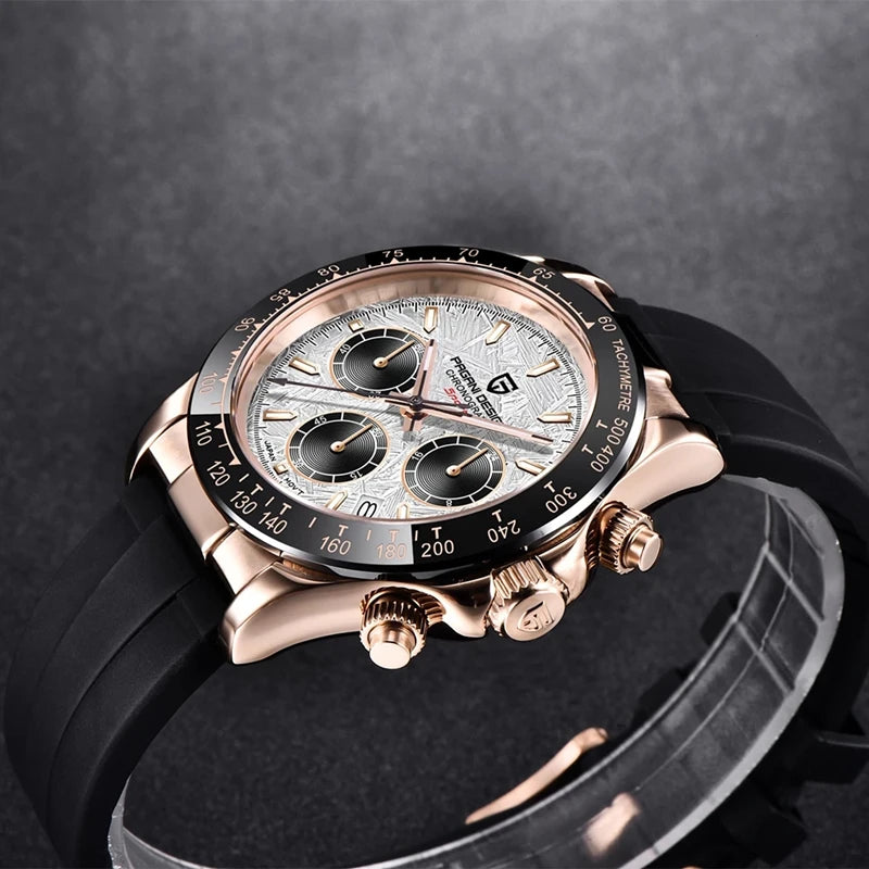 40MM V2 Men’s Retro Chronograph Quartz Watch – Sapphire Stainless Steel Waterproof Design