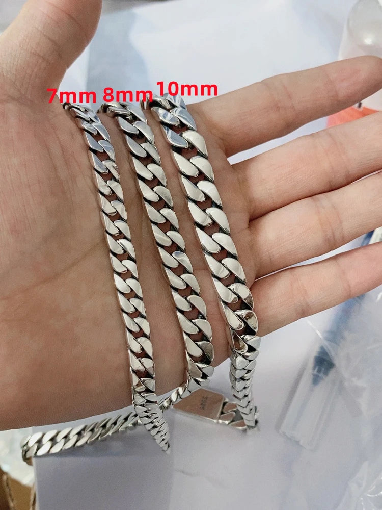 Dazzle Dime Certified and Hallmarked 925 Sterling Silver Bracelet 8MM Punk Never Fades