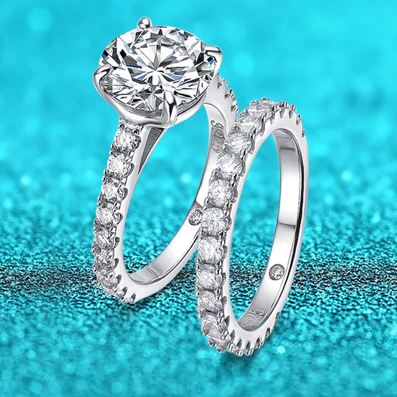 Moissanite Engagement Band