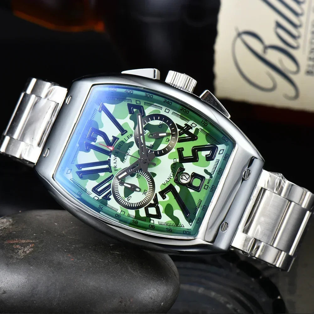 Franck Muller Geneva Men's Chronograph Watch – Luxury Multifunction Business & Sports Timepiece