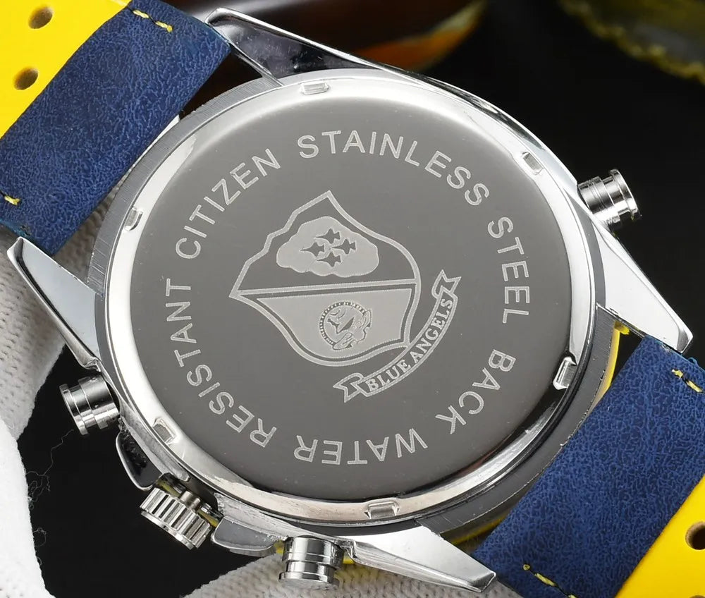 Blue Angel I Generation Men's Quartz Watch with Radio Nightlight & Kinetic Energy