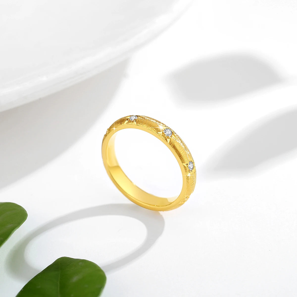 Dazzle Dime® 100% Solid 18K Gold Moissanite Ring | Certified Luxury Designer Jewelry | Wedding & Engagement Gift