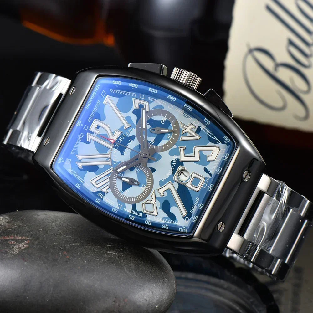 Franck Muller Geneva Men's Chronograph Watch – Luxury Multifunction Business & Sports Timepiece