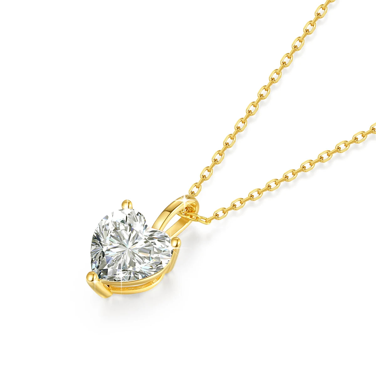 Dazzle Dime® 14K Solid Gold Moissanite Pendant Necklace | Certified AU585 Jewelry | Elegant Anniversary & Party Gift